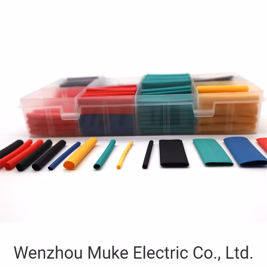 530 шт. 2:1 термоусадочная трубка, 5 цветов, 8 размеров, трубчатая оболочка, обертка кабеля, провод для электрического провода, ассортимент обертки кабеля, электрический